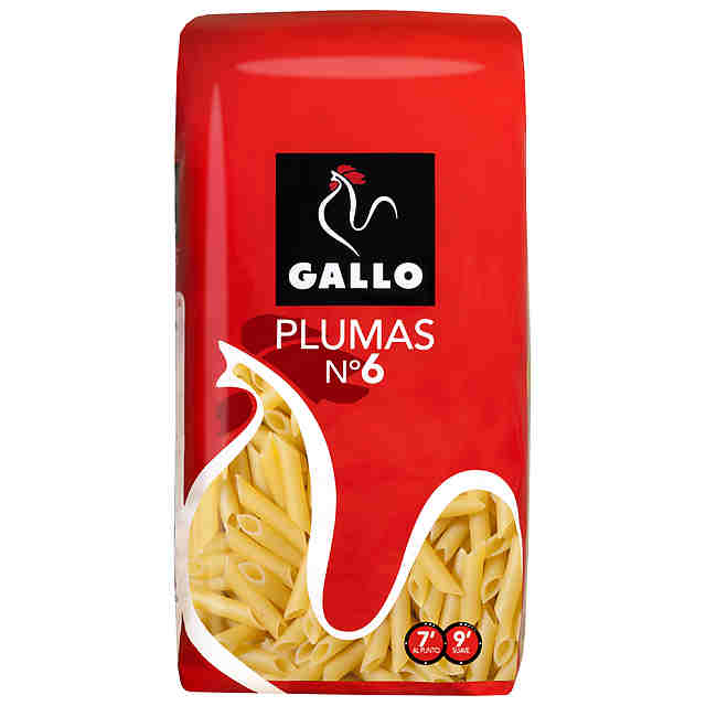 PASTA GALLO PLUMAS 6 450 gr
